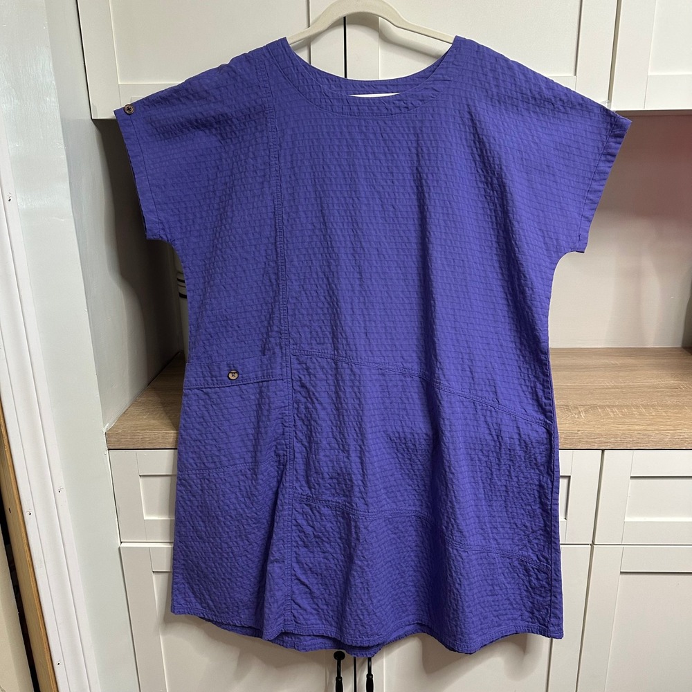 The Vermont Country Store Dress Womens XL Lightweight Cotton Pocket Minimalist